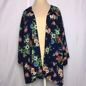 Francesca’s Floral Multicolor Oversized Cardigan